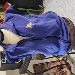 Purple Vikings Vest jacket Winter Spring Sports Athletic Wear Football Sz med